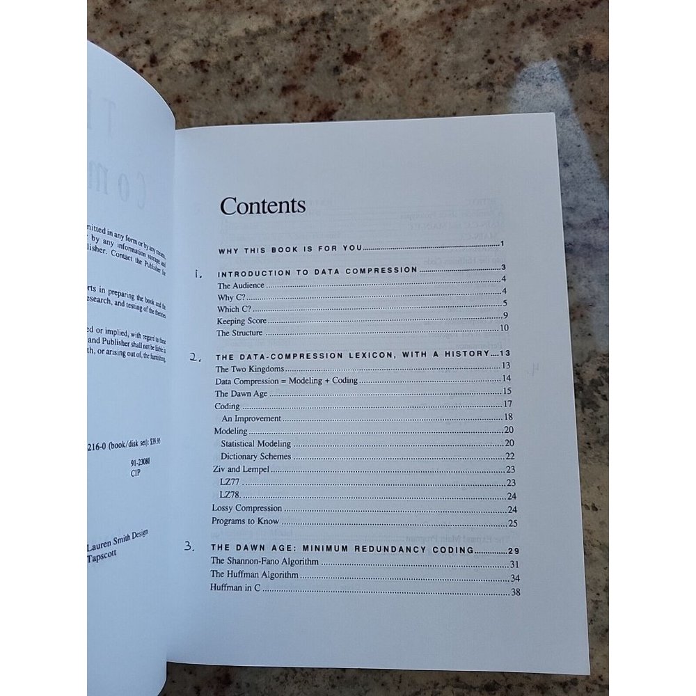 The Data Compression Book Paperback C Program System Hardware CS Coding Models - Picture 3 of 10